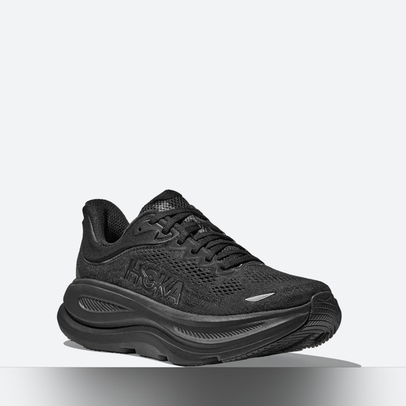 Size 12.5 D - Men's HOKA Bondi 9 All Black - Picture 3 of 11